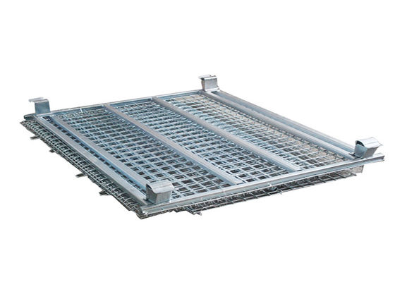 2 swivel Folding Wire Container , SGS Pallet Mesh Container