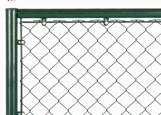 12 Feet Green PVC Chain Link Fence 45x45mm Diamand Hole