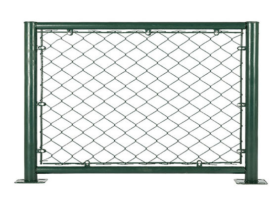 12 Feet Green PVC Chain Link Fence 45x45mm Diamand Hole